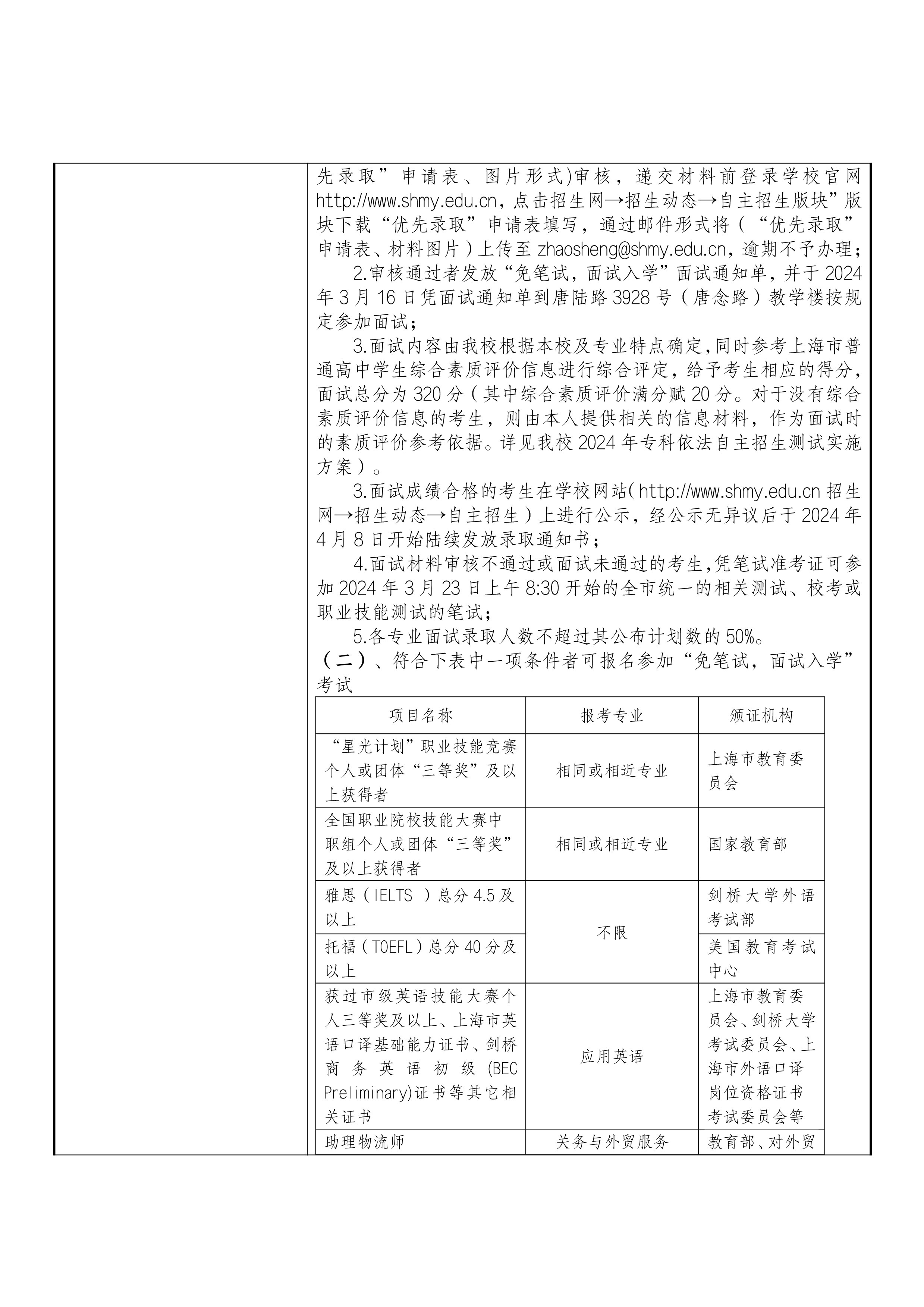 2_29定稿上海民远职业技术学院2024年上海市普通高校招生章程核准备案表_专科自主招生-5拷贝