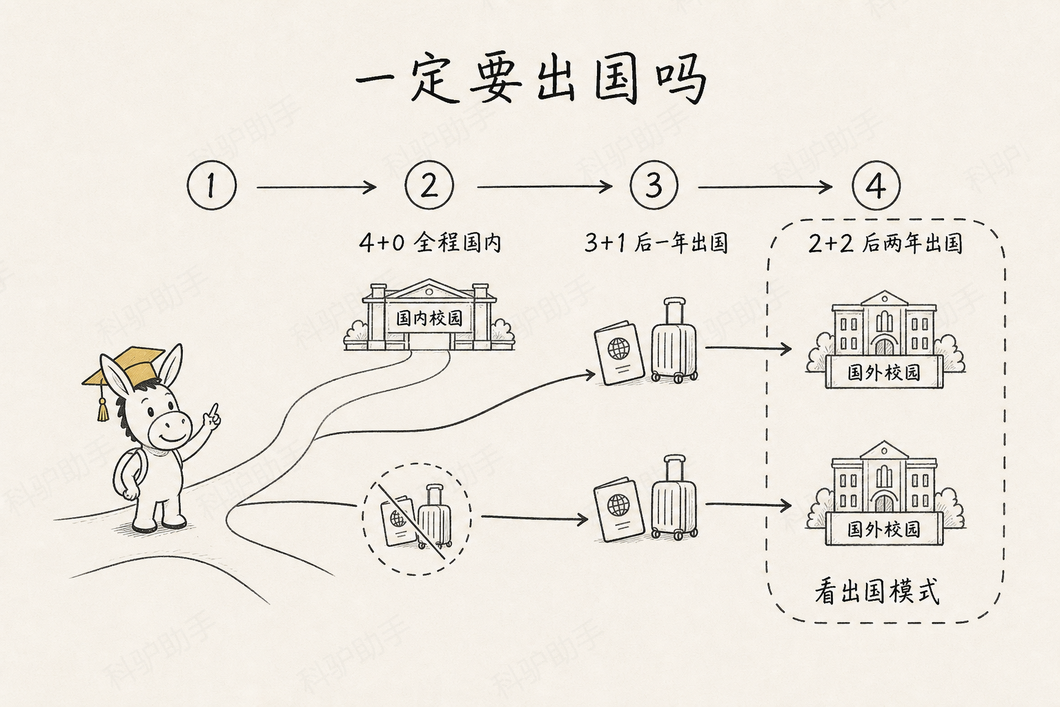 中外合作办学培养模式:4+0全程国内、3+1与2+2含出国